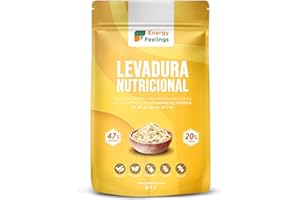 Energy Feelings Levure Nutritionnelle 250g, Levure Sans Gluten Dietetique, Riche en Vitamines B et en Protéines Sans Sucre 47%, Nutritional Yeast Idéal pour le Fromage Vegan