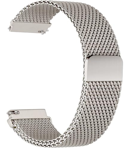 FINTIE Edelstahl-Armband Für Garmin Smartwatches – Passt Auf Vivoactive 4, Venu 2/3, Forerunner 255/265/745 (22mm, Schwarz)