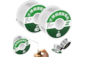 OADAA Aluminum Stainless Steel Lighter Solder Wire, Stainless Steel Soldering Tin Wire, Wire Solder Stainless Steel Wire-2Roll-100g||1.0mm