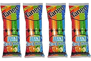 GENERIC Tango Eezy Freezzy 2 in 1 Ice Pops - Cherry, Tango Orange, Apple & Blue Raspberry Freezable Pops 4 x 8 Packs (32 Freeze Pops)