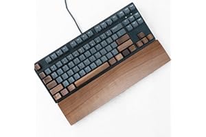 Aothia handgelenkauflage tastatur holz-Keyboard wrist rest support,Gaming handballenauflage tastatur, Anti-Rutsch und Ergonomisch für Ihre Handgelenkarbeit(36x8x2cm Walnuss)