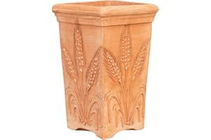 Biscottini Porta ombrelli per esterno e interno 33x52 cm | Vasi terracotta portaombrello Made in Italy | Portaombrelli da esterno lavorati a mano
