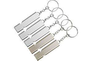 LAMXD 5 Pcs Sifflet De Survie, Sifflet de Secours en Aluminium Double Tubes, Sifflets De Signalisation d'urgence pour Camping Sauveteur Exploration