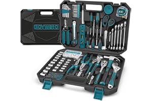 GoYwato Caisse a Outil Complete 287-Pcs - Boite a Outils Mallette Outils Complete Bricolage avec Tournevis Marteau Douille Pinces clés Kits d'Outils Réparation Combiné pour Usage et Professionnel Bleu