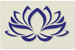 FS STENCILS Indian Lotus Flower Crafting Stencil Washable Reusable 15cm x 10cm