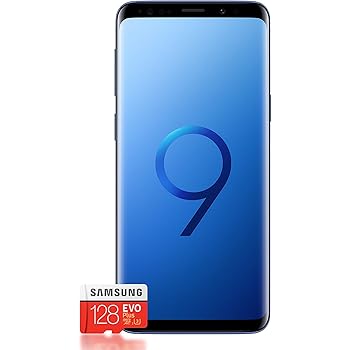 Samsung Galaxy S9+ Smartphone Bundle (6,2 Zoll Touch-Display, 64GB interner Speicher, Android) - Coral Blue + Samsung Evo Plus 128 GB Speicherkarte [Exklusiv Bei Amazon] - Deutsche Version