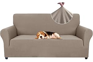 Ystyle Copridivano 2 Posti con Braccioli, Elasticizzato Copri Divano AntiGraffio Gatto Cani, Universale Moderno Fodere Copridivani, Elastico Copripoltrona Antimacchia Antiscivolo, Sabbia