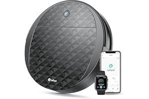 LEFANT M213s Robot Aspirapolvere Lavapavimenti,3200pa,150min,6D Sensore di Collisione,Ottimo per i Peli degli Animali Domestici,Moquette e Pavimento duro, Nero