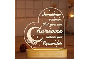 Lightzz Birthday Gifts for Women, Friendship Inspiration Gifts for Best Friends Girls Sister Colleagues, 3D Illusion Lamp LED Night Light