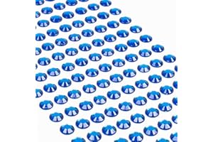 Movoja Dunkelblaue Strasssteine - runde Glitzersteine 220 Stück 8 mm selbstklebend zum Verzieren und Basteln | Schmucksteine zum aufkleben | Steinchen Dekosteine Bastelsteine Dunkelblau Blau