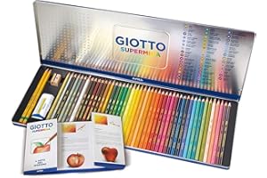 Giotto 237500 - Supermina Pastelli Scatola di Metallo da 50 Pezzi