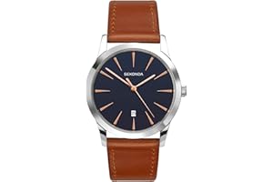 Sekonda Oslo 40mm Men’s Minimalist Quartz Analogue Watch Polyurethane Strap with Date Display