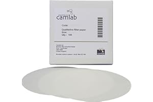 camlab 1171098 Grade 118 [5] Qualitative Filter Papier, Sehr langsam Filterung, 70 mm Durchmesser (100 Stück)