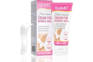 FEXPDL Hair Removal Cream 60g for Genitals, Painless Remover for Sensitive Skin, Pubic, Body, Private Areas and Underarms for Women and Men