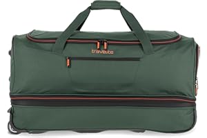 Travelite Trolley Reisetasche mit Rollen groß, erweiterbares Volumen, Basics, Weichgepäck Rolltasche mit Dehnfalte, 70 cm, 98-119 Liter