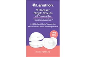 Lansinoh Stillhütchen 20 mm (Größe 1), 2 Stück inkl. Aufbewahrungsbox - angenehmes Tragegefühl - trotz Anlegeschwierigkeiten weiter stillen