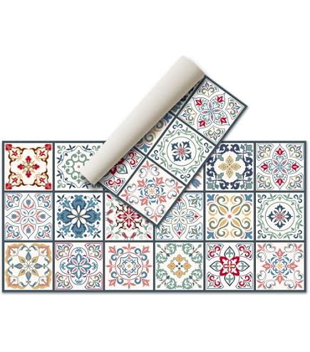 Tapis En Vinyle Imprimé 100x150 Cm - Antidérapant, Imperméable Et Facile à Nettoyer
