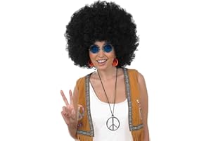 Fun Shack Peluca Afro Mujer, Peluca Afro Negra Mujer, Pelucas Afro Hombre, Peluca Afro Hombre, Pelucas Afro Mujer, Peluca Años 70 Adulto, Pelucas Años 70, Disfraz Carnaval Adulto Talla Unica