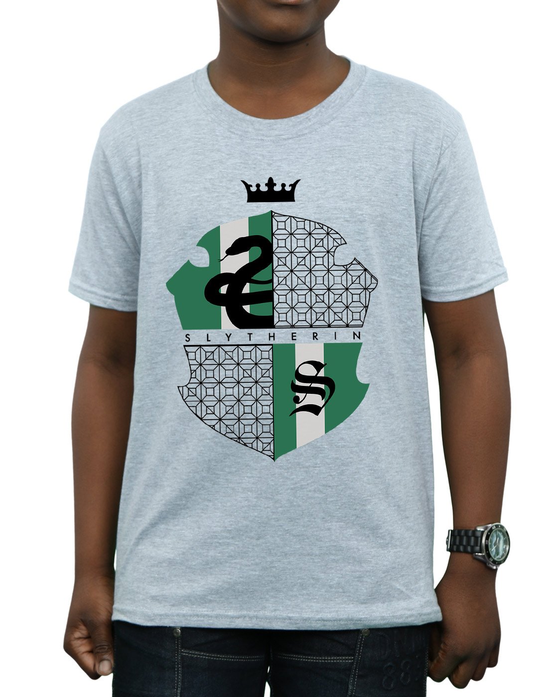 Harry-Potter-Jungen-Slytherin-Shield-T-Shirt