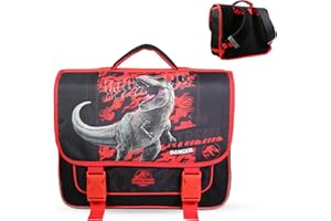 Bagtrotter - Cartable Primaire Garçon 38 cm - Grand Rangement - Tons Orange & Rouge - Différents Modèles & Licences