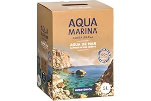 LUPSTY Agua de Mar Hipertónica Aqua Marina Costa Brava 5L | Grifo Incorporado | 100% Natural | Minerales Esenciales para Hidratación, Cocina Mediterránea y Bienestar Deportivo (1 Bag in Box 5 Litros)