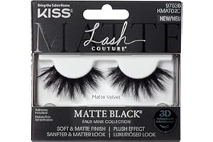 KISS sztuczne rzęsy na pasku Faux Mink 3D Matte Collection - 1 para rzę, 1 klej