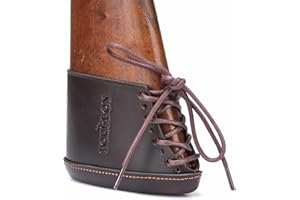 TOURBN TOURBON - Cuscinetti per rinculo in vera pelle per fucile da caccia, supporto per calcio per fucile da caccia, supporto regolabile