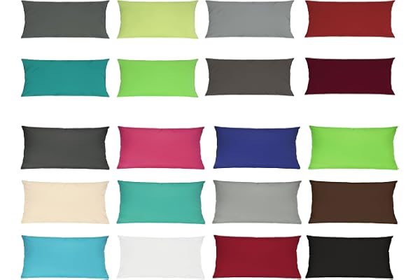Wasserbetten-Markensho dubbelpack bomull Renforcé örngott, örngott, örngott 40 x 80 cm i många färger – 2 x 40 x 80 cm örngott enfärgad –