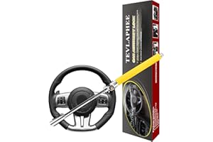 Tevlaphee Lenkradkralle, Lenkradschloss für Auto, Auto Diebstahlsicherung, Lenkradsperre Wohnmobil, Auto-Kralle als Wegfahrsperre, Universal(Gelb)