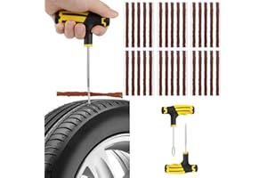 BAOSROY Reifenreparaturset,Reifenflickzeug,Flickzeug Autoreifen Auto,Reifen Reparaturset Auto,Reifen Reifenreparaturset mit Gummistopfen,Werkzeuge zur Behebung von Reifenpannen für Autos,Motorräder,ATVs,SUVs