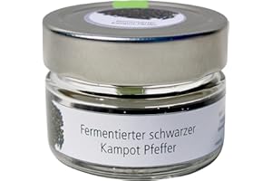 ‎GEROPP GOURMET Fermentierter Schwarzer Kampot Pfeffer im Glas 60g