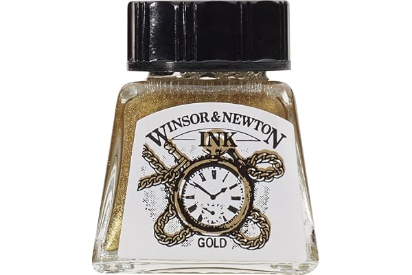 Winsor & Newton Encre à Dessiner Flacon 14ml 283 Or (Imitation) Série 2