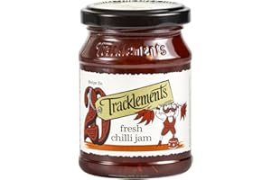 Tracklements, Fresh Chilli Jam, Sticky, Sweet, Spicy Flavours, Ideal Condiment for Creamy Cheeses and Houmous or Pair with Meats, Fish or Vegetables, Gluten, Vegetarian and Vegan Friendly, 210g Jar