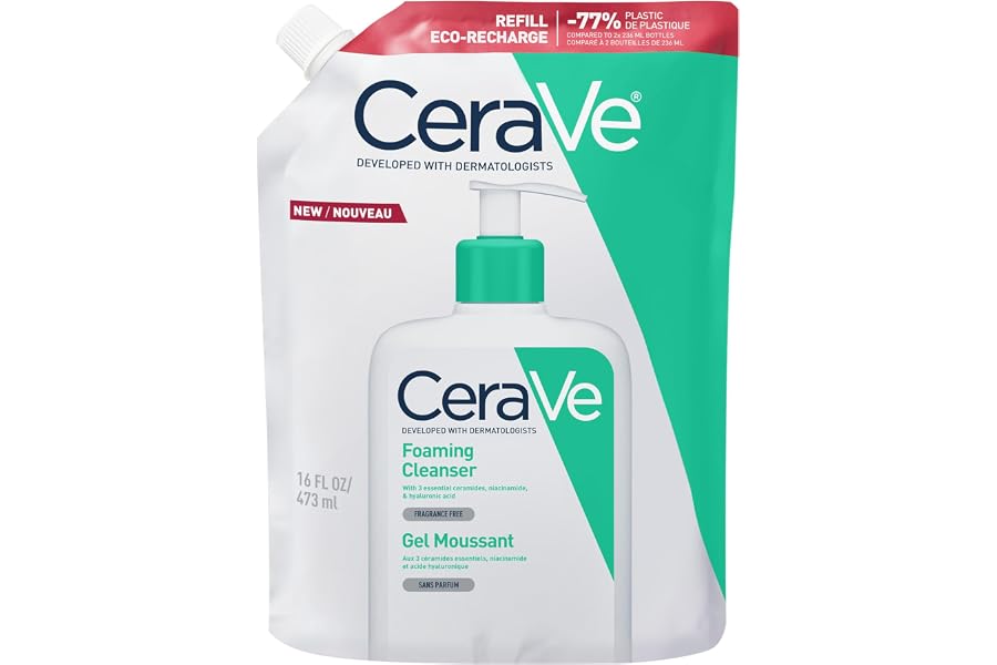CeraVe Gel Limpiador Espumoso, Para Piel Normal a Grasa, Elimina el Exceso de Grasa y Suciedad, Enriquecido Con Ceramidas Ese