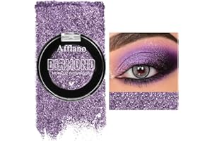 Ombre à paupières scintillante violette DE'LANCI pour le maquillage illuminateur, ombres à paupières scintillantes métalliques résistantes à l'eau,sans talc #7H