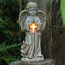 ENNAS Gartenfeen-Engel Figur Aus Harz – 13,5 Cm Hohe Wasserdichte Skulptur Für Terrasse, Rasen & Balkon