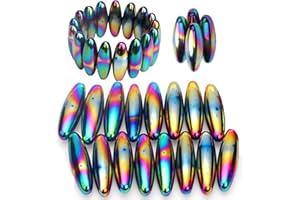 AONUILY Rattle Magnets Spinning Buzzing Snake Eggs, 16Pcs Educational Science Toy Stress Relief Fidget Toy Fridge Magnets (Elliptical Color 16P)