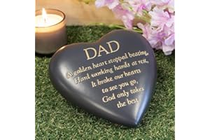 Thoughts of you Dad Heart Shaped Remembrance Graveside Memorial Ornament