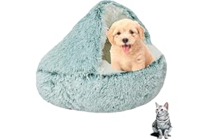 SHJOEE Cama de Perro CóModo Y CáLida Mullida Cama de Gato en Forma de Concha Cama de Mascota Calentita Sofá de Mascota Antideslizante Cesta de Felpa Cesta de Gato Cojín Suave de Perro