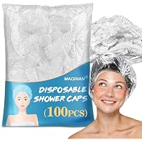 100 Einweg-Duschhauben Einzeln Verpackt – Dehnbar Bis 46 Cm, Wasserdicht, Für Salon & Reise