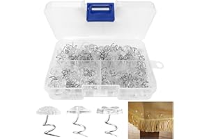 JIEHAOJIA Lot de 120 Fixation Canape, Punaise Transparente Spirale, Fixateur Coussin et Drap, Accessoires Anti-dérapants pour Housses de Mobilier, Sécurisation et Décoration Efficace