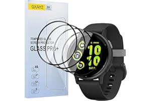 GXAYZ [4 Pack Screen Protector for Garmin vívoactive 5 GPS 42mm,3D Full Coverage,Ultra Clear Protective Film,Fingerprint ID Compatible,Scratch Resistant,Easy Installation