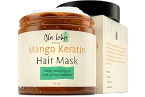 OLA LOKO Mango Keratin Hair Treatment - Hair Masks for Dry Damaged Hair, Natural Keratin Hair Mask, Deep Hair Repair Treatment for Scalp & Hair, Best Keratin Treatment for Smoother and Stronger Hair