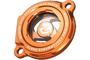 NICECNC Orange Ölfilter-Abdeckkappe Compatible with K-T-M 250/400/450/520/950/990 EXC SXF EXC-F XCF-W MXC SMR SXC Adventure Super Duke,See Fitment