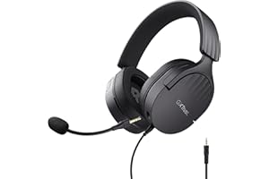 Trust Gaming GXT 489 Fayzo Gaming Headset for PC, PS5, PS4, Xbox Series X|S, Switch, Mobile, 3.5 mm Jack, 85% Recycled Plastics, Over-Ear Wired Headphones with Noise Cancelling Microphone - Black