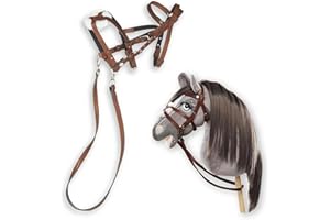 Panduro Hobby Horse Accessoires Bollard et Grackle Brides pour chevaux à branche, réglable, décoration élégante pour chevaux passe-temps - marron