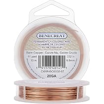 BENECREAT Quadratischer Kupferdraht 10 M – 0,7 Mm Stark, 21 Gauge, Halbhart, Für Schmuck, Edelsteinwickeln, Garten & Basteln