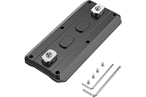 WEYLLAN MLOK Arca Rail ARCA/RRS Plaque à dégagement Rapide à Queue d'aronde, Plaque en Alliage d'aluminium de Conception légère, adaptée à diverses rotules de trépied (MLOK-80)