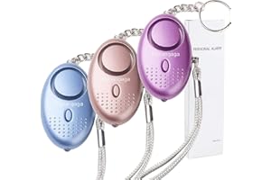Ponangaga Persönlicher Alarm 140 dB – Taschenalarm mit Taschenlampe, Schlüsselanhänger, Ponangaga Panikalarm, Selbstverteidigung, Sirene, persönlicher Alarm für Frauen, Kinder, Mädchen, Alter, Mann,