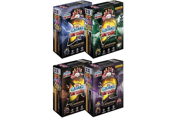 Topps UCC Match Attax 2025/26 - Boîte métallique Mega - contient les 4 boîtes métalliques Mega de la collection Match Attax 2025/26 - Centurions, Warriors, Spartans et Battlers.